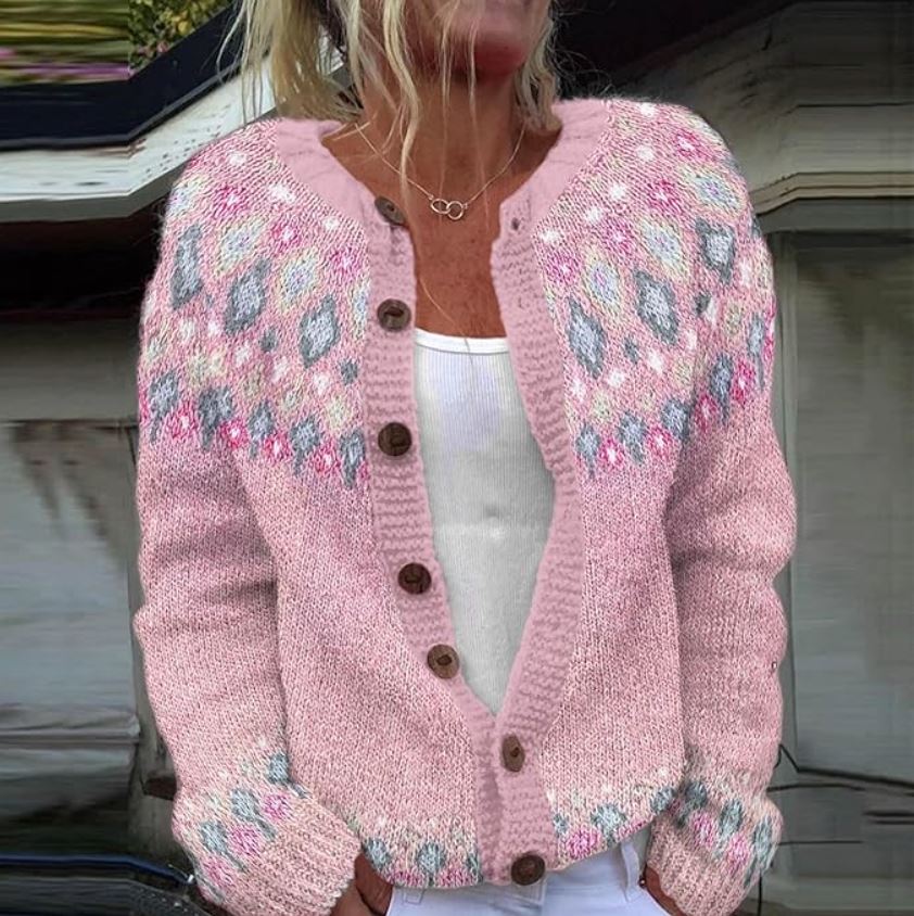 Sophie - light pink women's cardigan