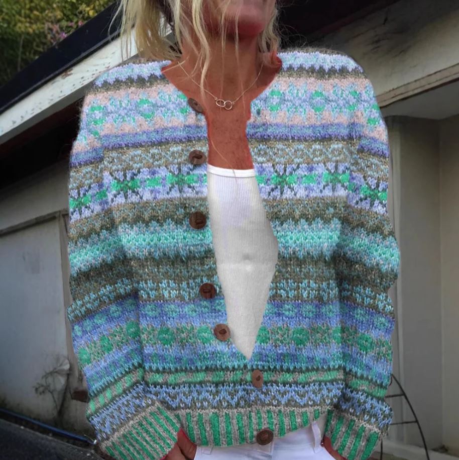 Lotte - blue vest with print