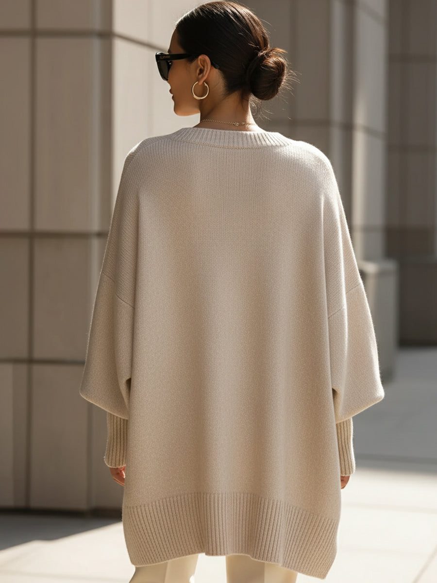 Evelyne - Sophisticated Wool Blend Sweater