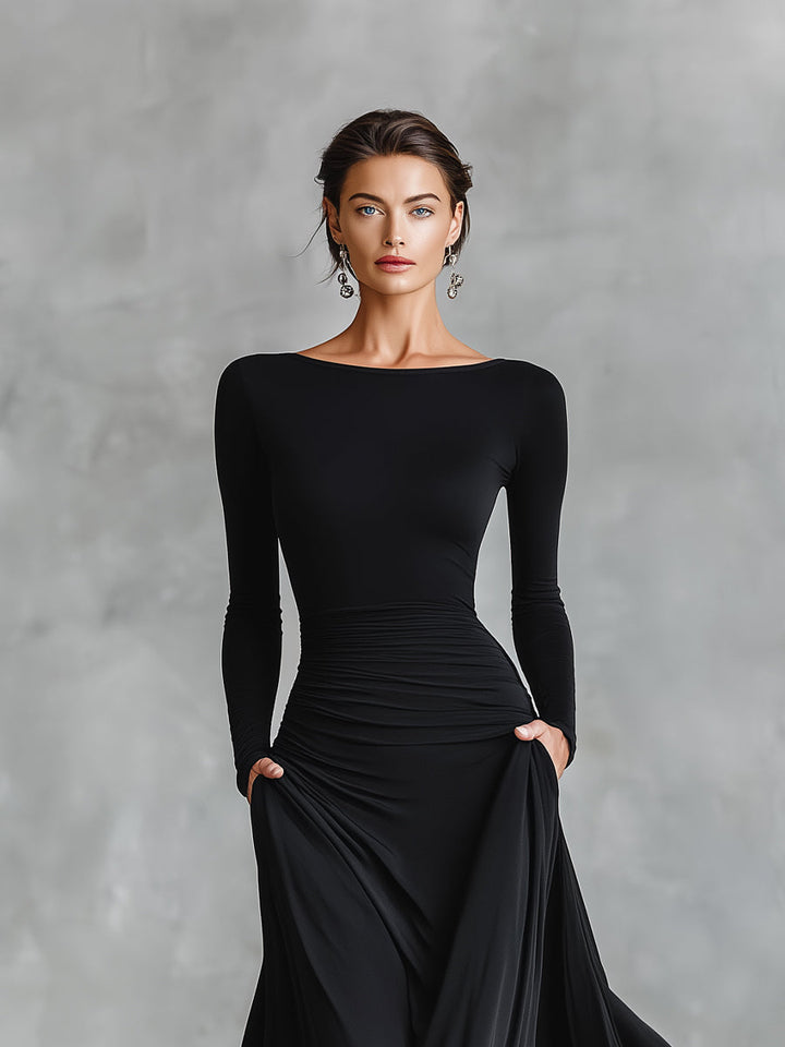 Rubi | Elegant Black Maxi Dress