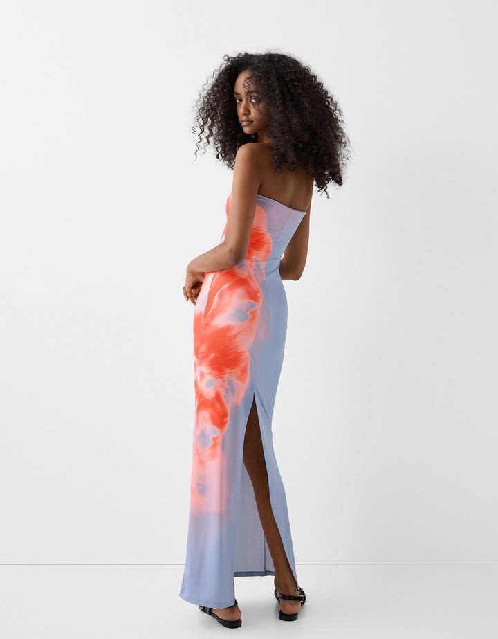 Lotus - Bandeau Flower Midi Dress