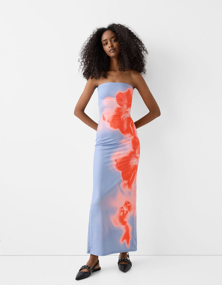 Lotus - Bandeau Flower Midi Dress
