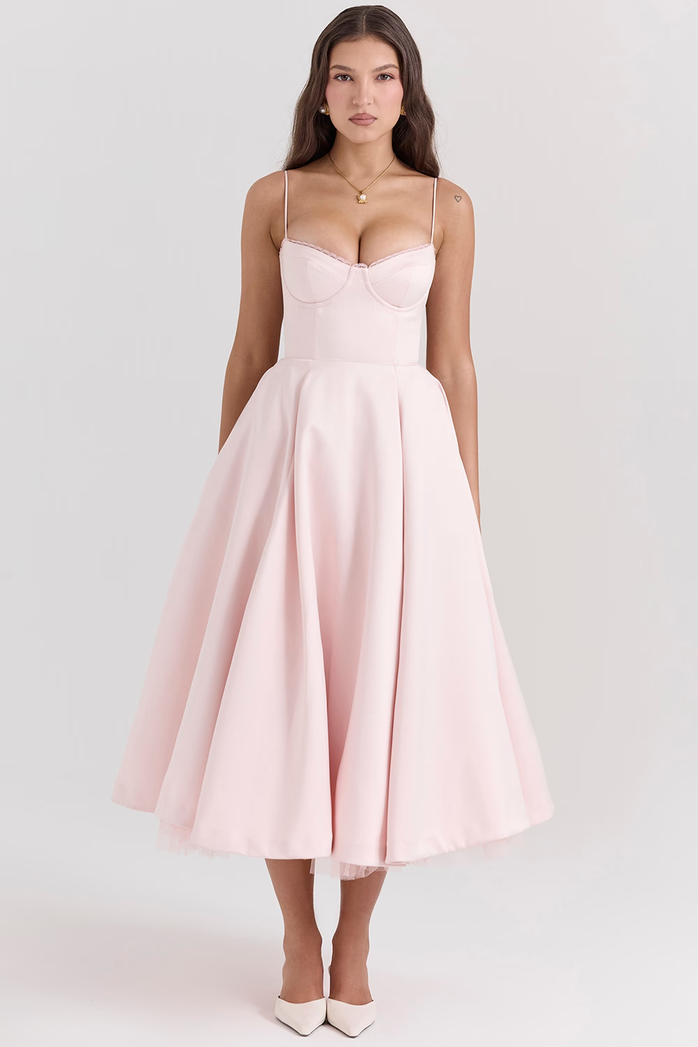 Luce - Abito midi in tulle e raso