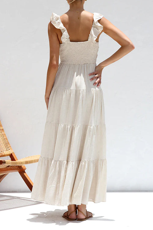 Juliet - V-neck Ruffle Maxi Dress
