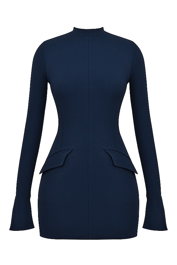 Zevuri ™ | Knitted, figure-hugging mini dress with pocket detail
