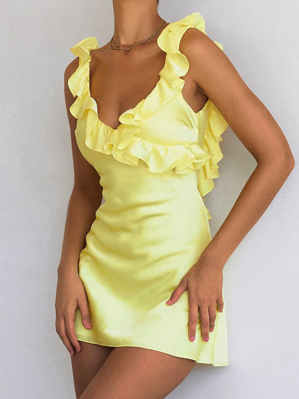 Zinnia™ | Yellow Ruffle Dress