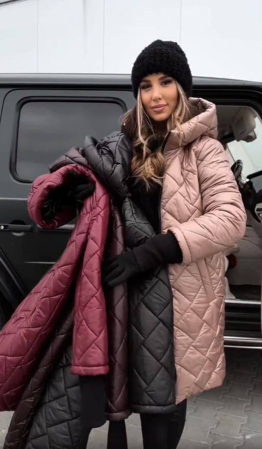 Bogna - Elegant Quilted Puffer Jacket with Hood