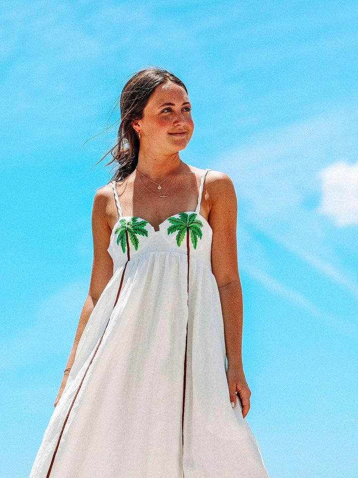 Sally  - Palm Oasis Maxi Dress