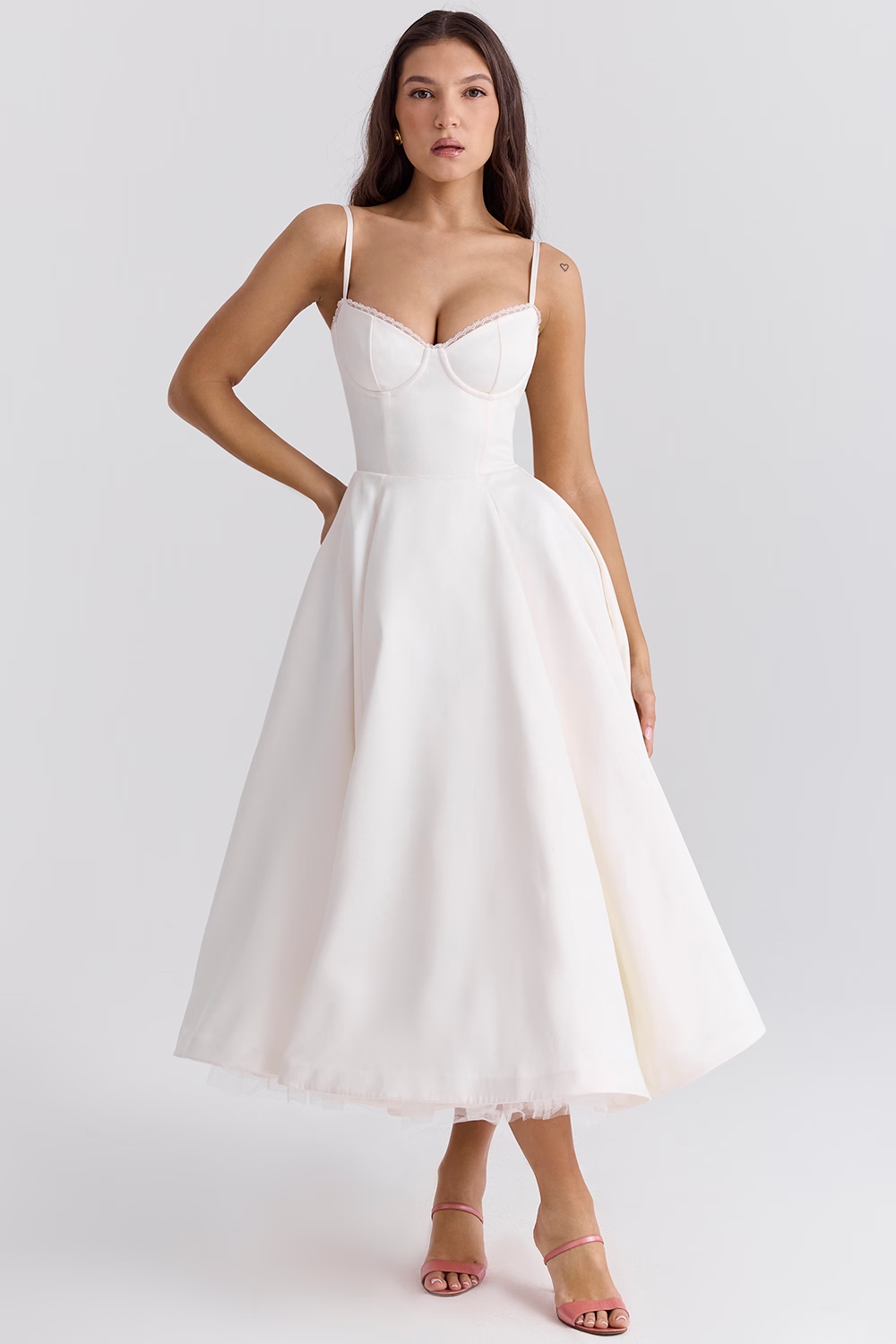 Luce - Abito midi in tulle e raso