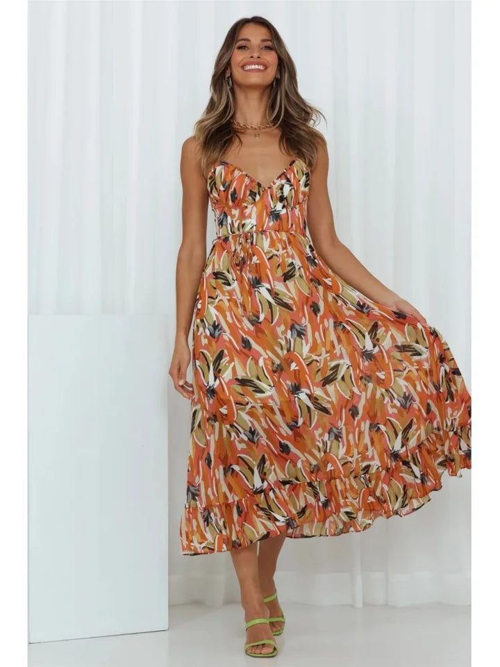 Eva - Colorful Midi Dress