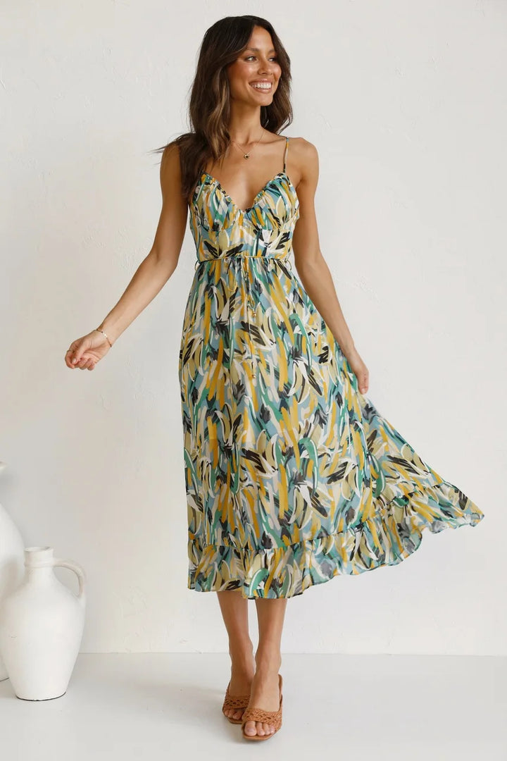 Eva - Colorful Midi Dress