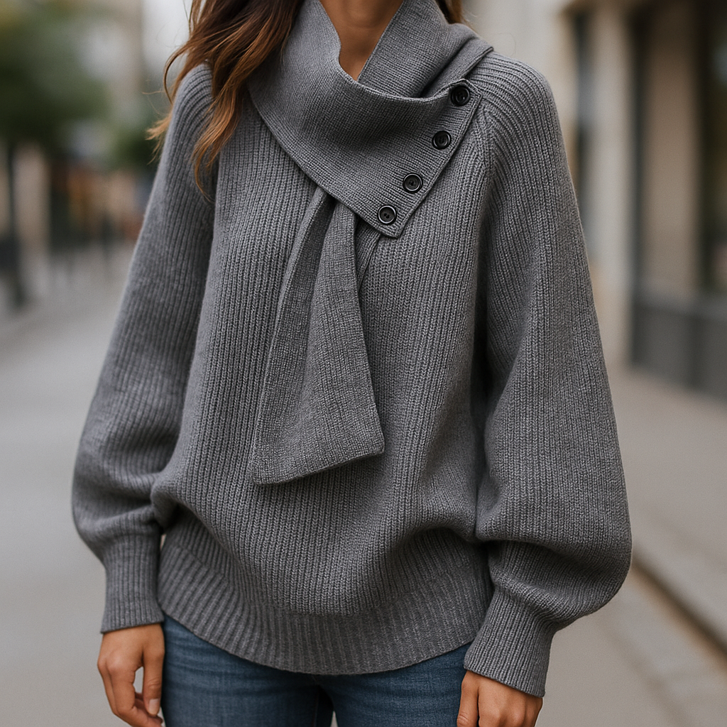 Arielle - Cozy Scarf-Neck Sweater
