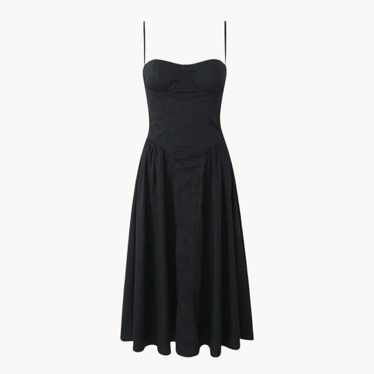 Loire Bustier Spaghetti Strap Midi Sundress