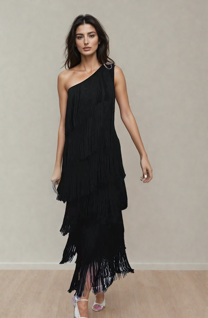 Lauren - Maxi abito con frange