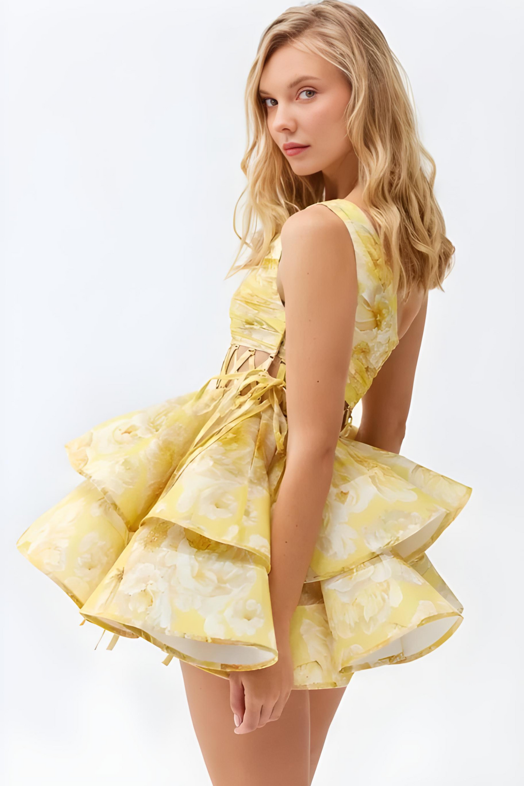 Daphne - Floral One Shoulder Mini Dress