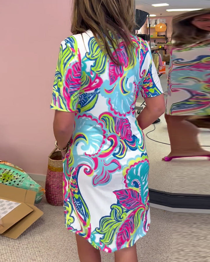 Nadia - Printed midi dress