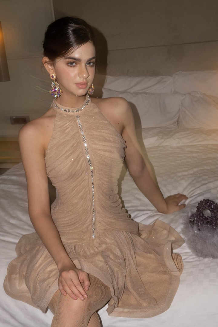 Tiwara™ | Mini dress with crystal details