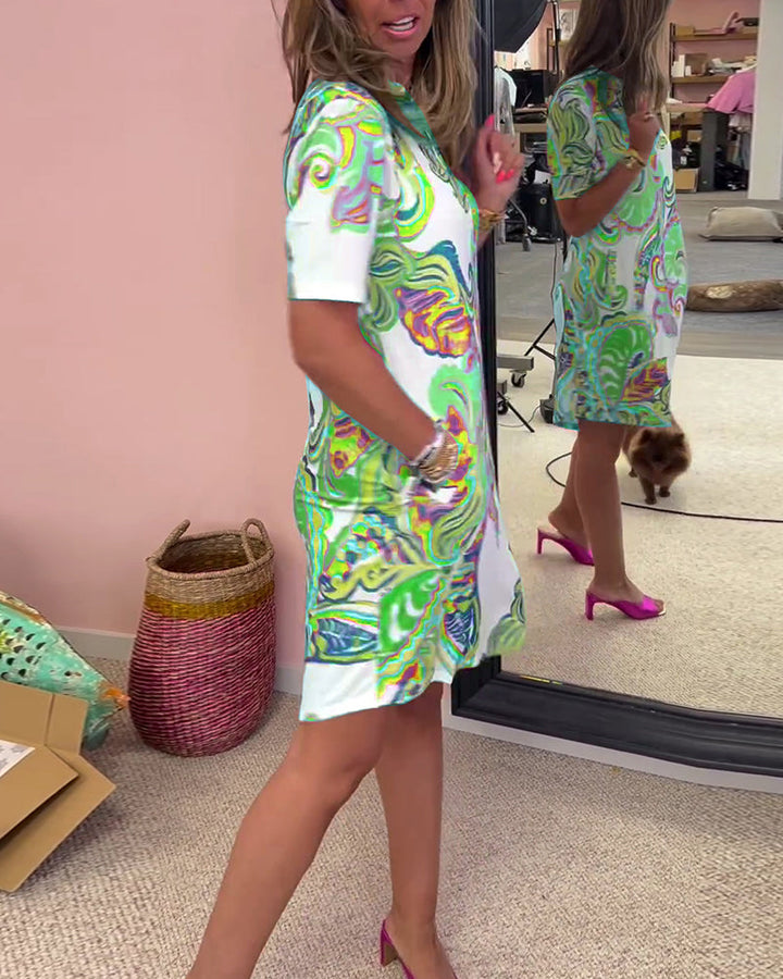 Nadia - Printed midi dress