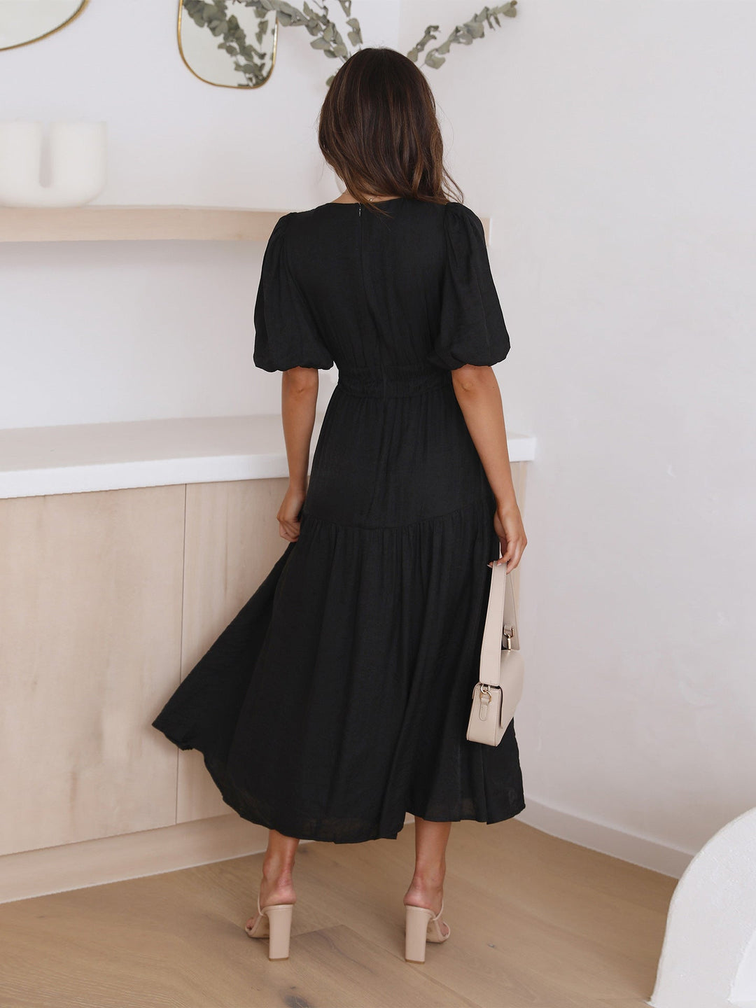 Bethany - Puff Sleeves Maxi Dress