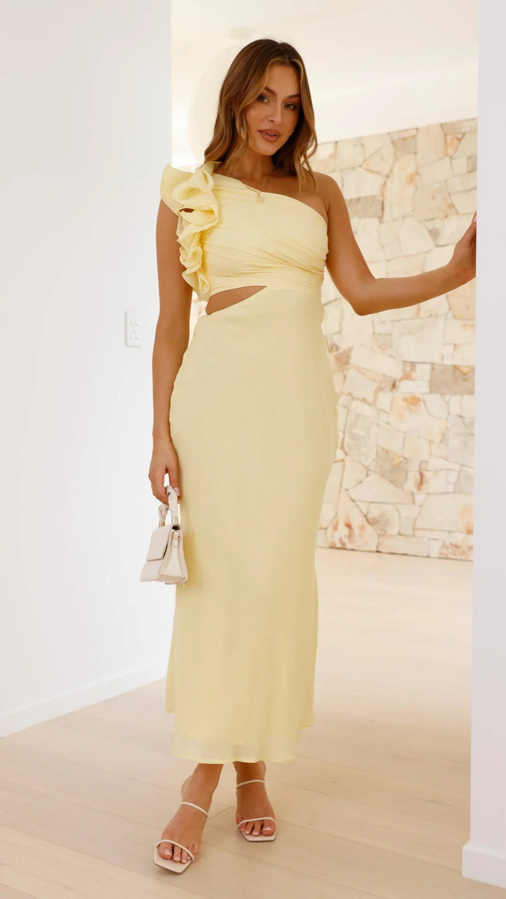 Blaire - One-Shoulder Cutout Maxi Dress