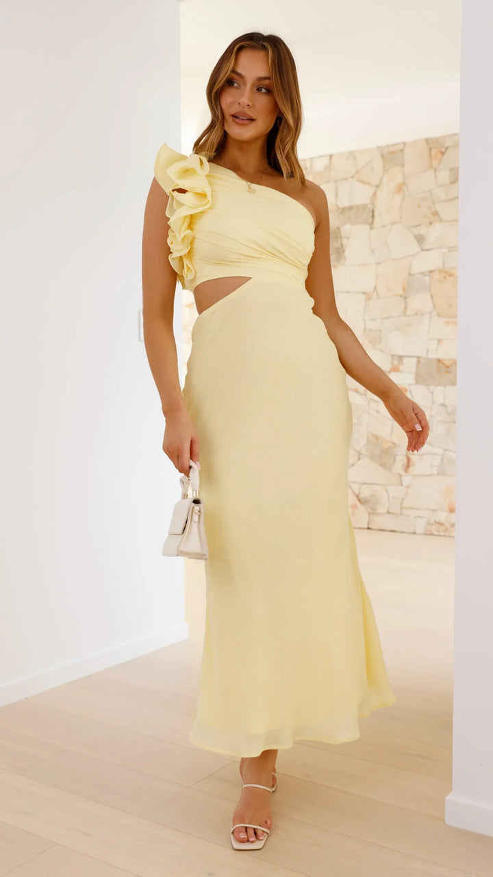 Blaire - One-Shoulder Cutout Maxi Dress