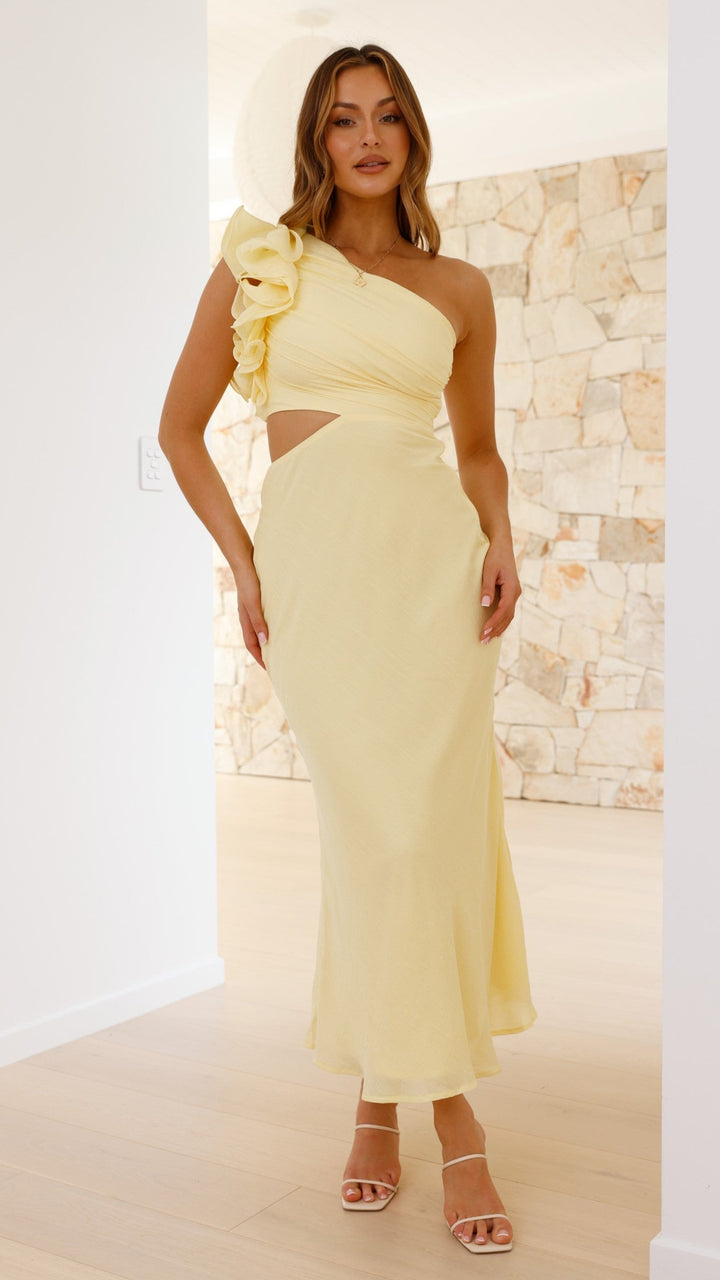 Blaire - One-Shoulder Cutout Maxi Dress