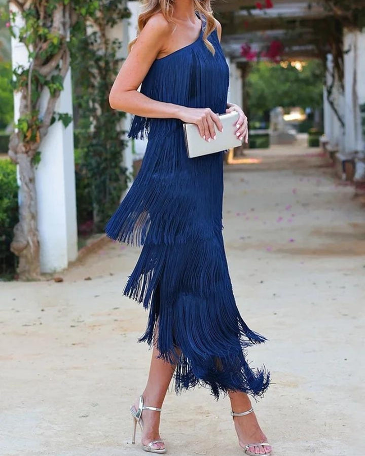 Lauren - Maxi abito con frange