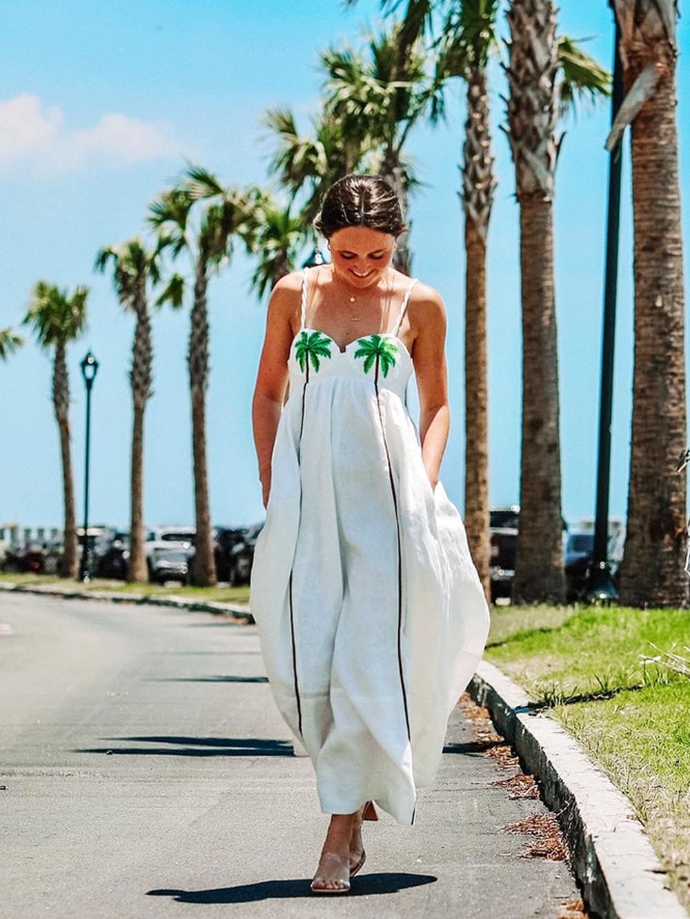 Sally  - Palm Oasis Maxi Dress