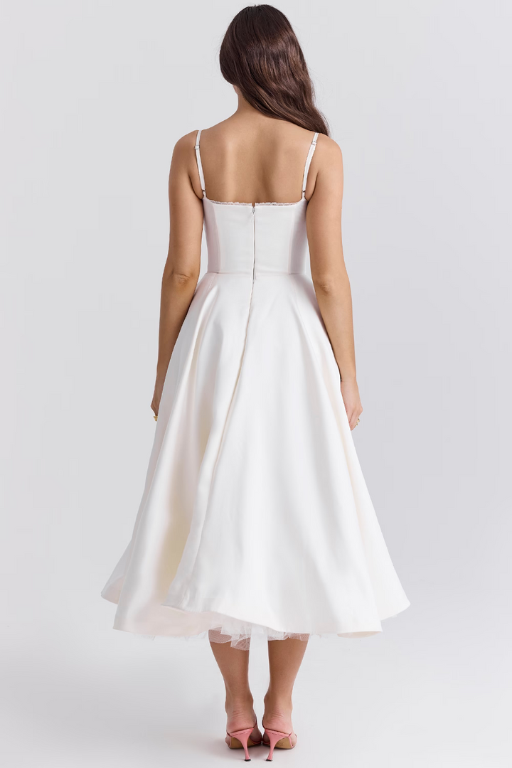 Luce - Abito midi in tulle e raso