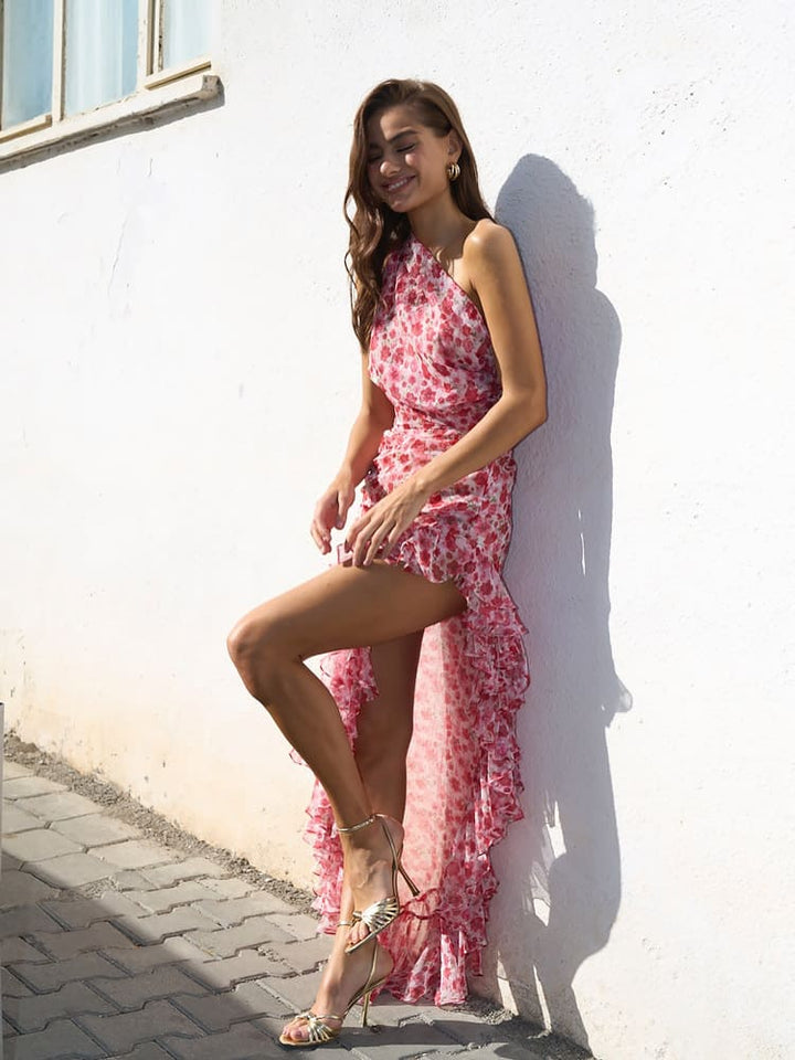 Luciana ™ | Floral halter neck dress
