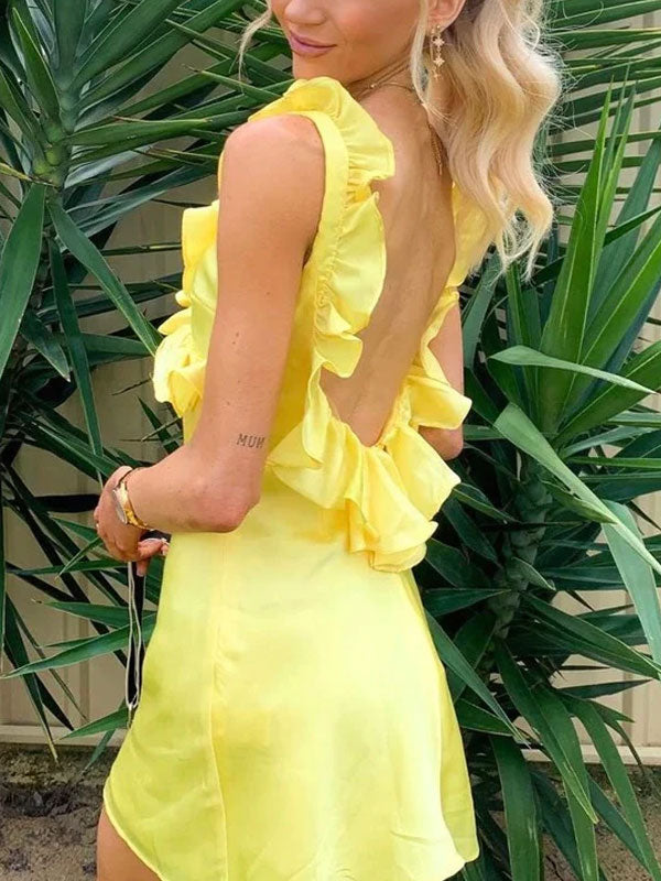 Zinnia™ | Yellow Ruffle Dress