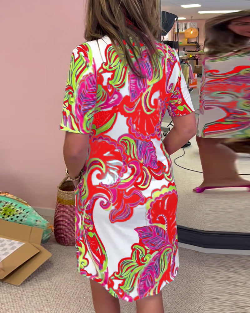 Nadia - Printed midi dress