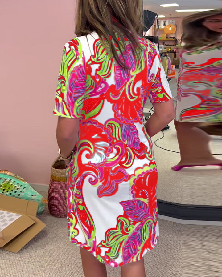 Nadia - Printed midi dress