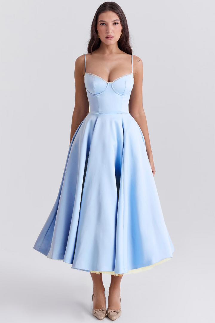 Luce - Abito midi in tulle e raso