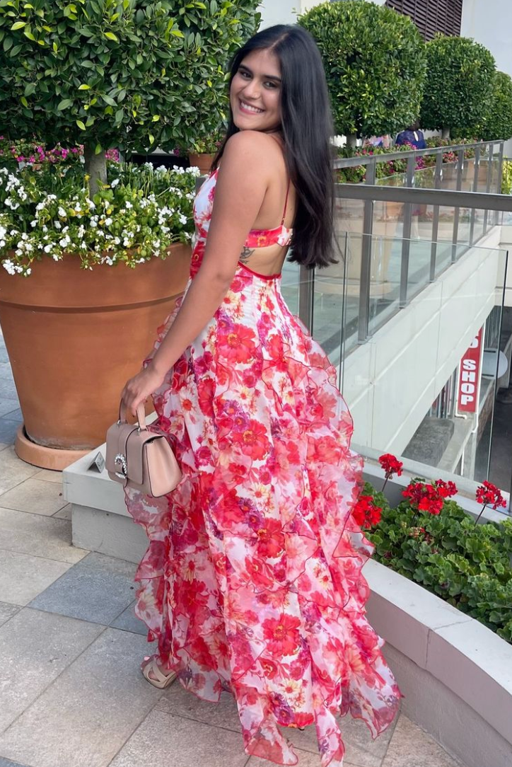 Cyranne ™ | Ruffled floral maxi dress