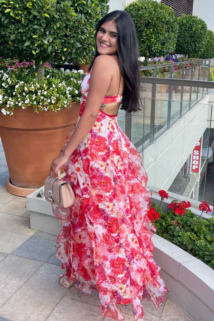 Cyranne ™ | Ruffled floral maxi dress