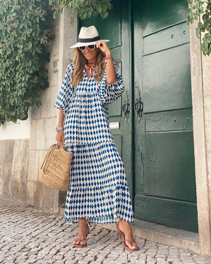 Elin - Bohemian Cotton Maxi Dress