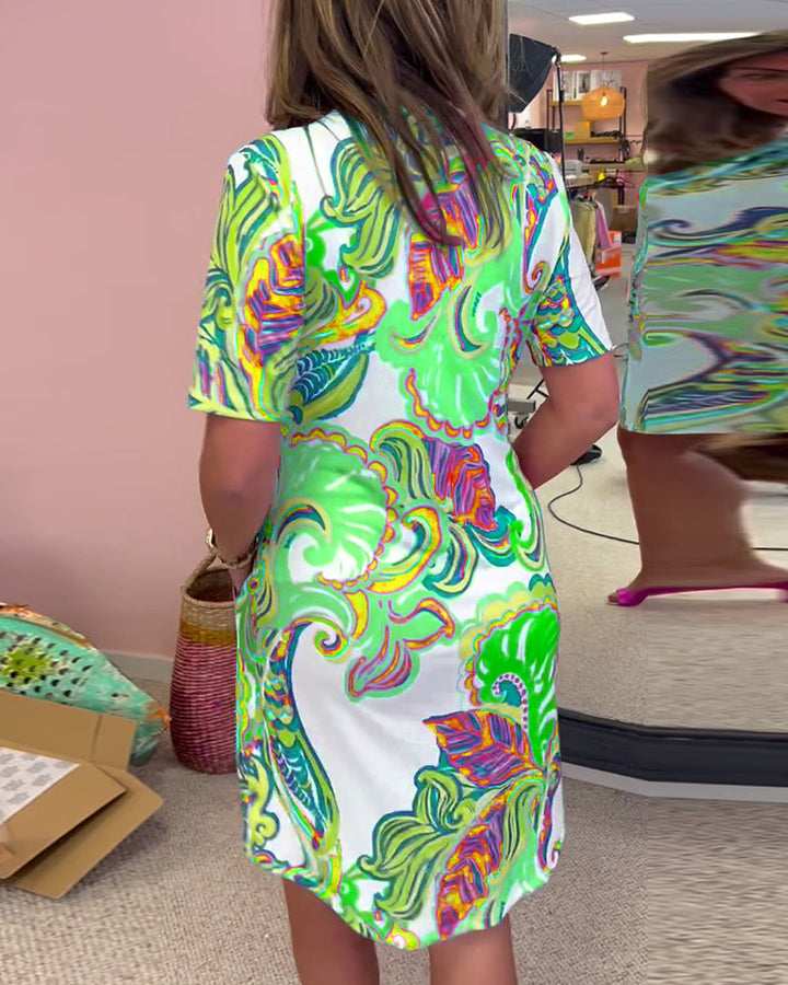 Nadia - Printed midi dress