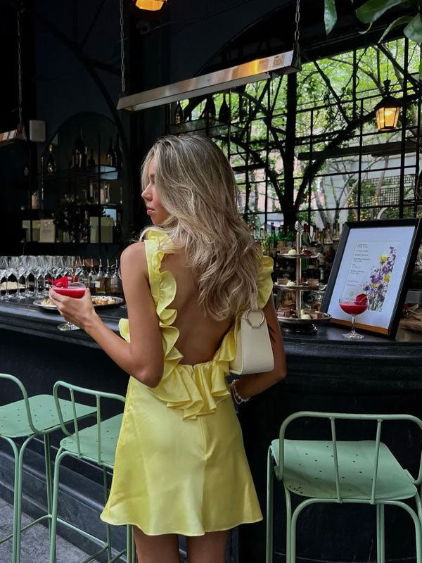 Zinnia™ | Yellow Ruffle Dress