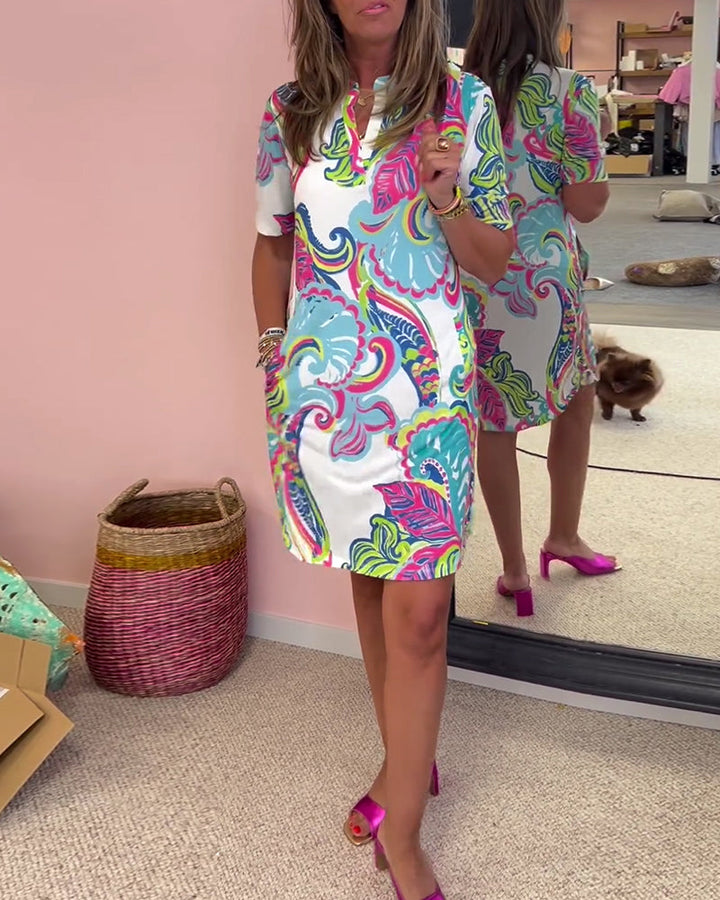 Nadia - Printed midi dress