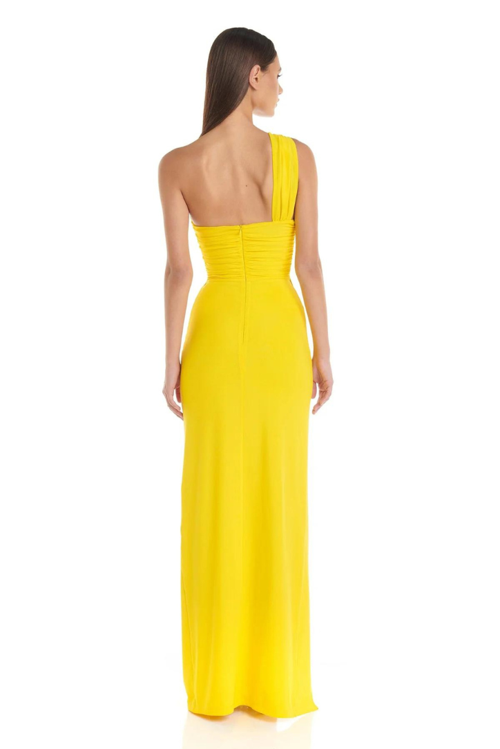 Zikora™ | Maxi dress with cut-outs and one-shoulder slit