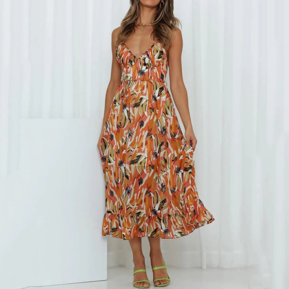 Eva - Colorful Midi Dress