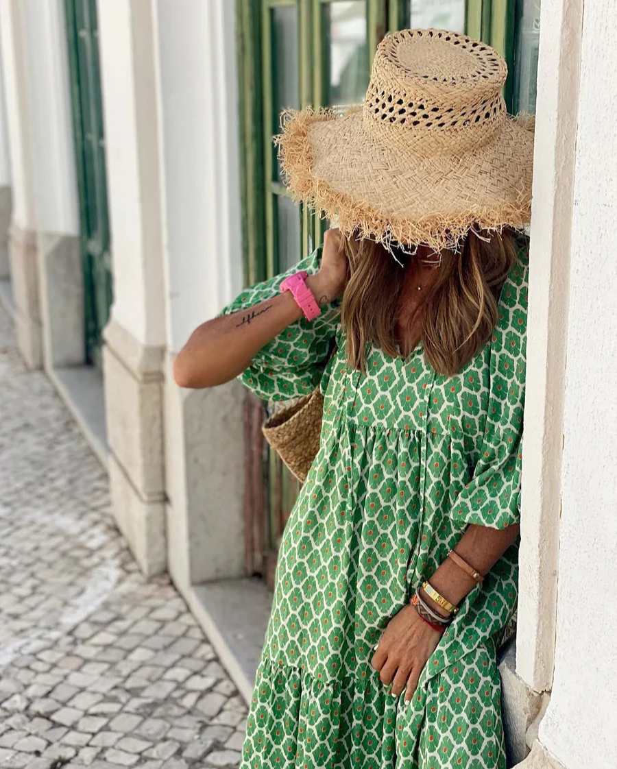 Elin - Bohemian Cotton Maxi Dress