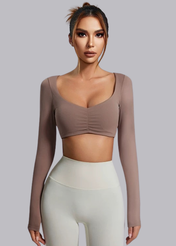 Long Sleeve T-shirt - Built-in Bra - Elena