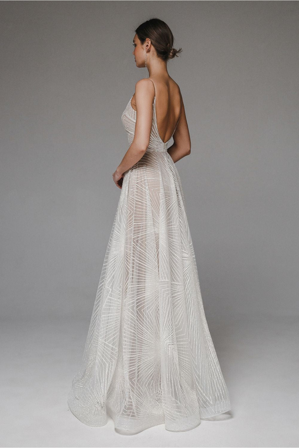 Vela - Stylish V neck Strap A line dress