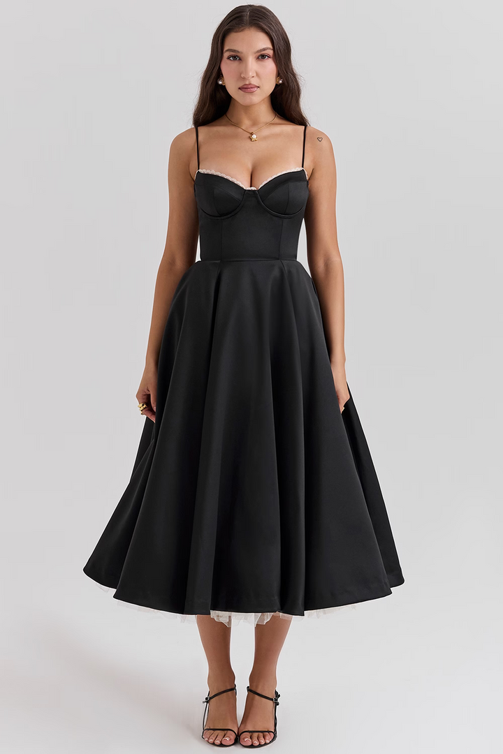 Luce - Abito midi in tulle e raso
