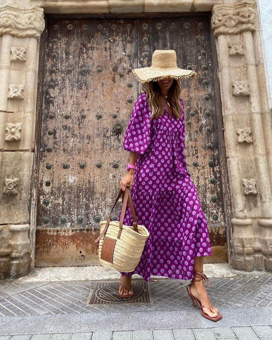 Elin - Bohemian Cotton Maxi Dress