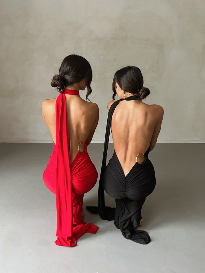 Isabella - Open Back Maxi Dress