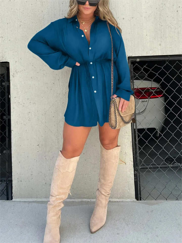 Jessica - Vestito tuta in raso di tendenza