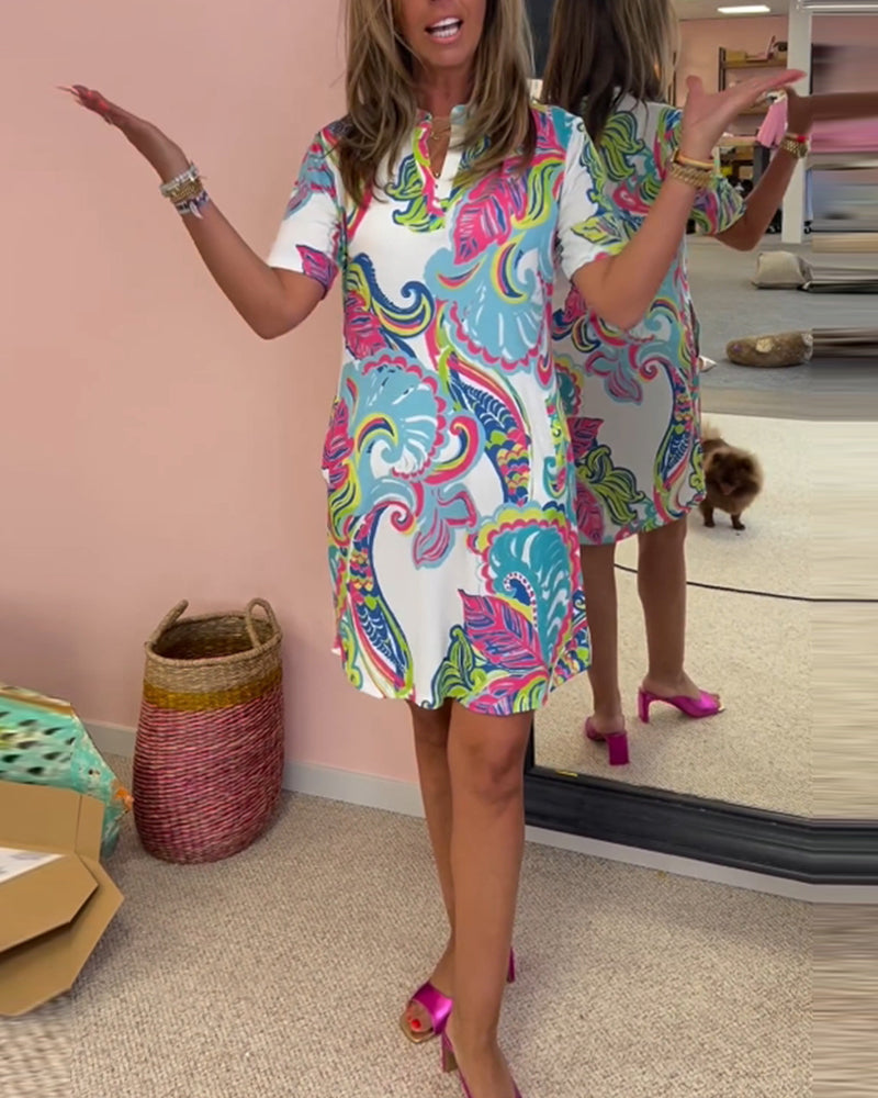 Nadia - Printed midi dress